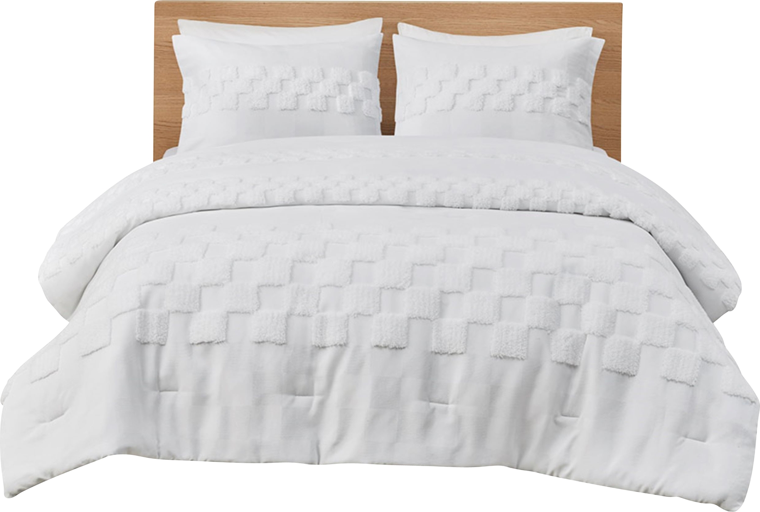Elzid Off-White King Comforter Set - Thumbnail - Image 1