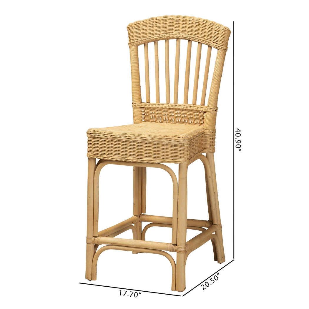 Emalene Natural Counter Stool - Thumbnail - Image 10
