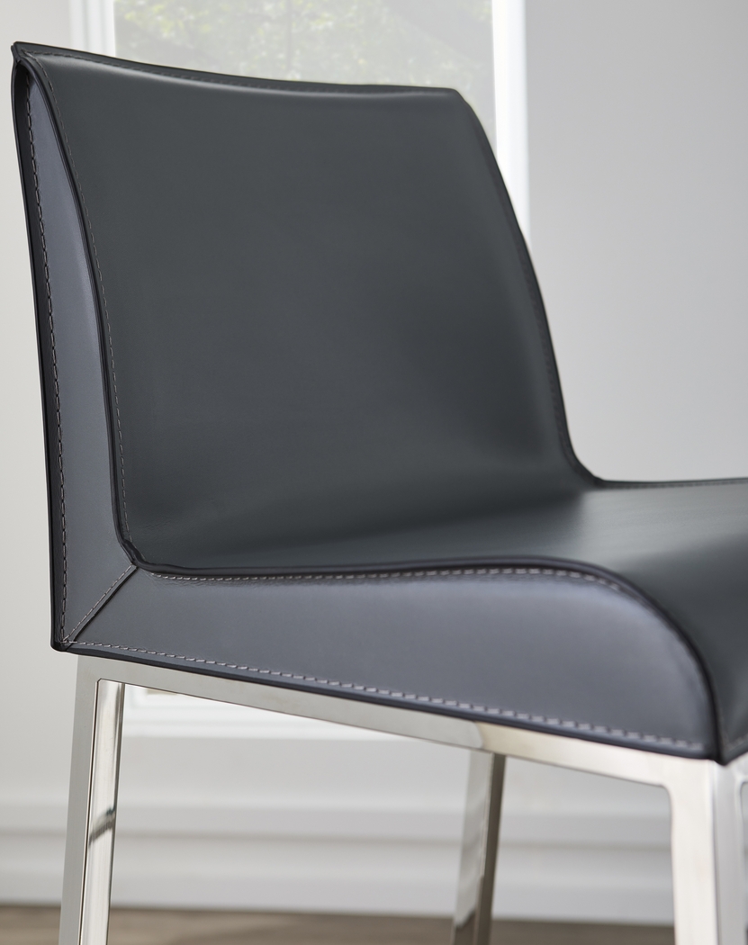 Embdy Gray Barstool, Set of 2 - Thumbnail - Image 4