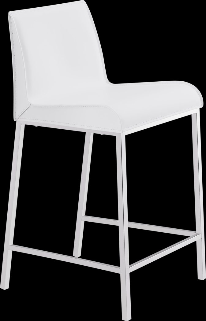 Embdy White Counter Stool, Set of 2 - Thumbnail - Image 2