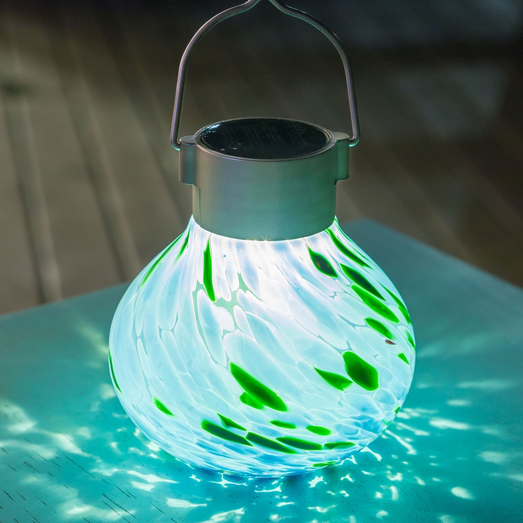 Emberley Mint Outdoor Solar Lantern - Thumbnail - Image 4