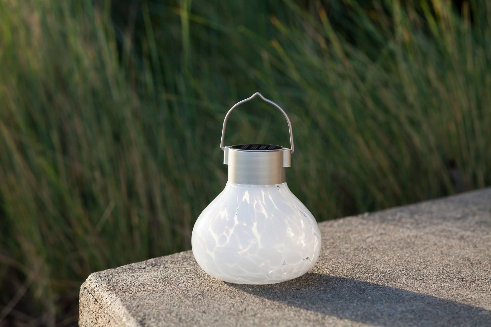 Emberley White Outdoor Solar Lantern - Thumbnail - Image 4