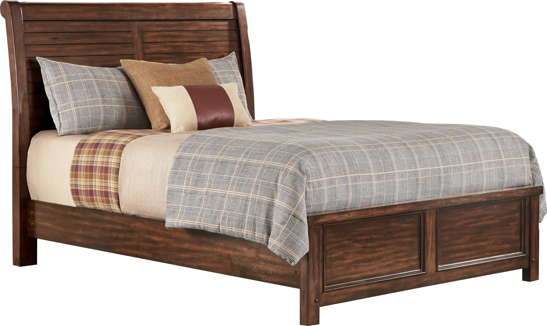 Emberton Dark Brown 3 Pc King Sleigh Bed - Thumbnail - Image 3