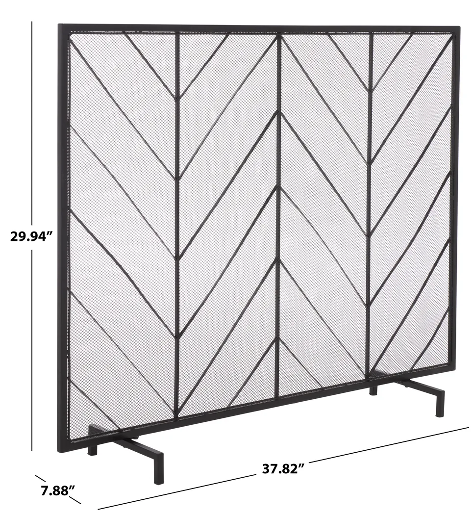 Emboro Black Fireplace Screen - Image 3