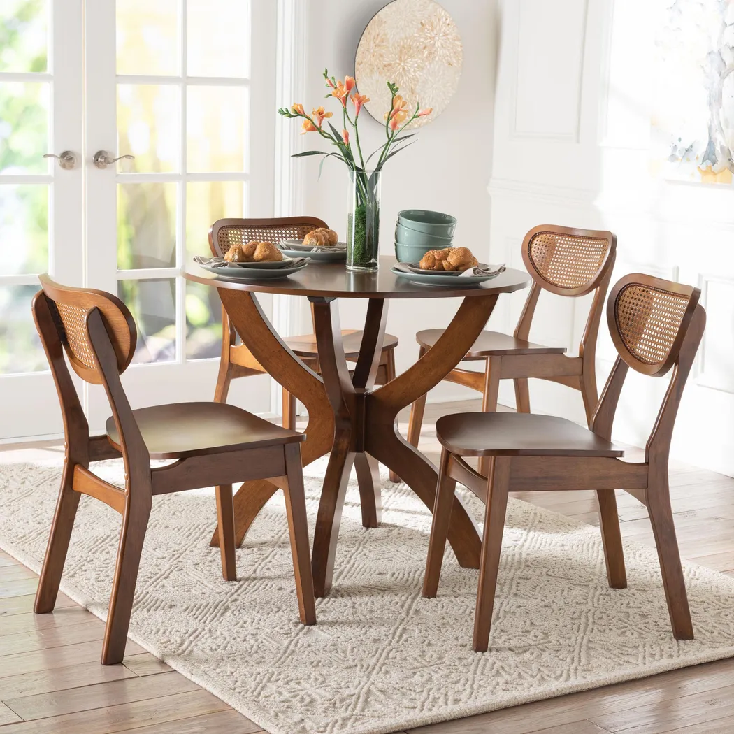 Emedo Brown 5 Pc Dining Table Set - Thumbnail - Image 2