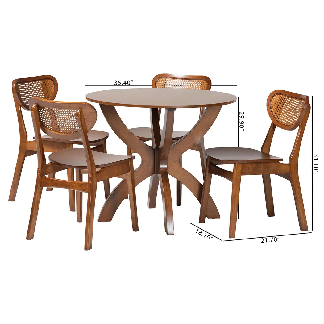 Emedo Brown 5 Pc Dining Table Set - Thumbnail - Image 3