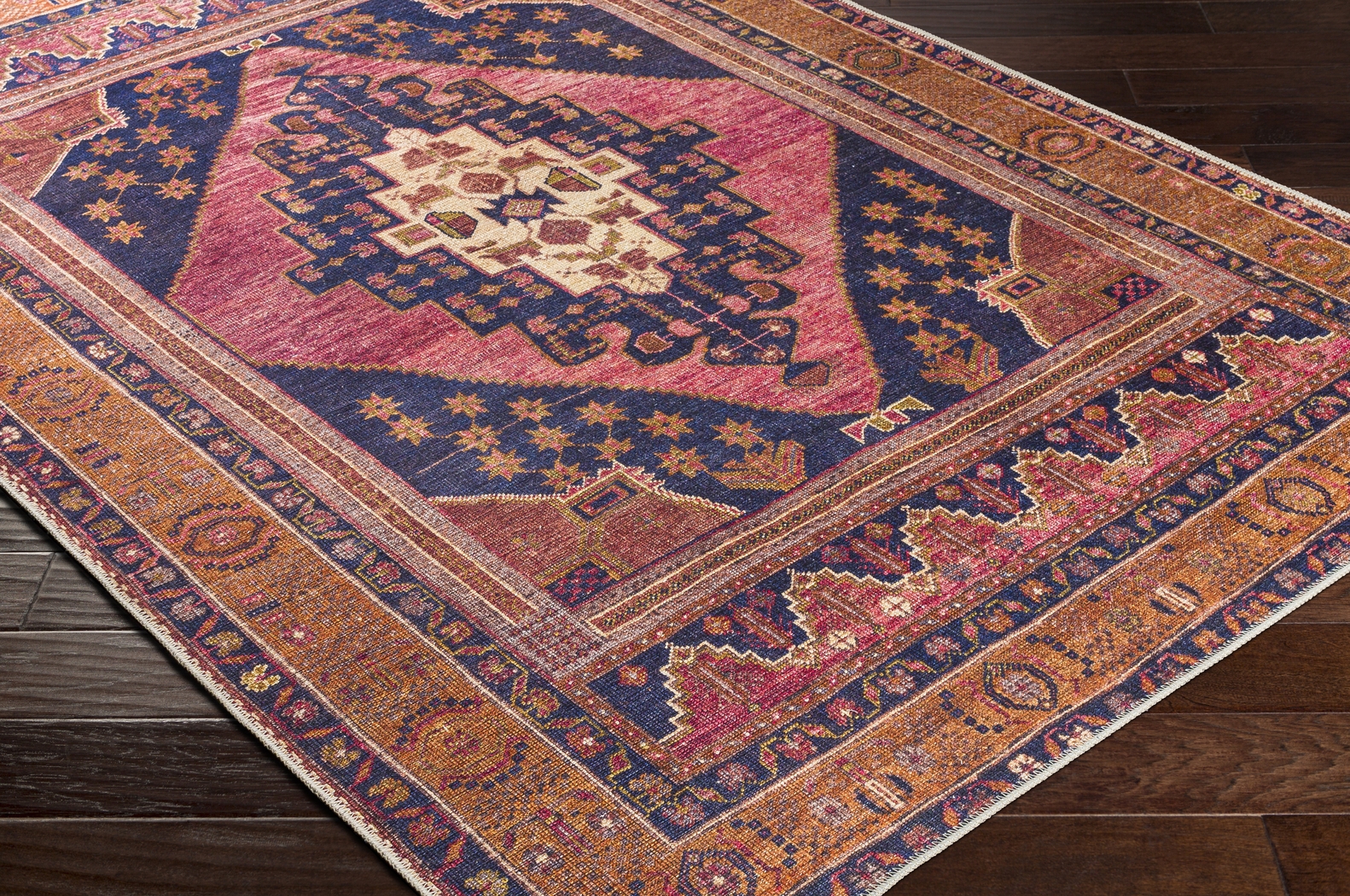 Emelyn Orange 5'2 x 7'3 Rug - Thumbnail - Image 3