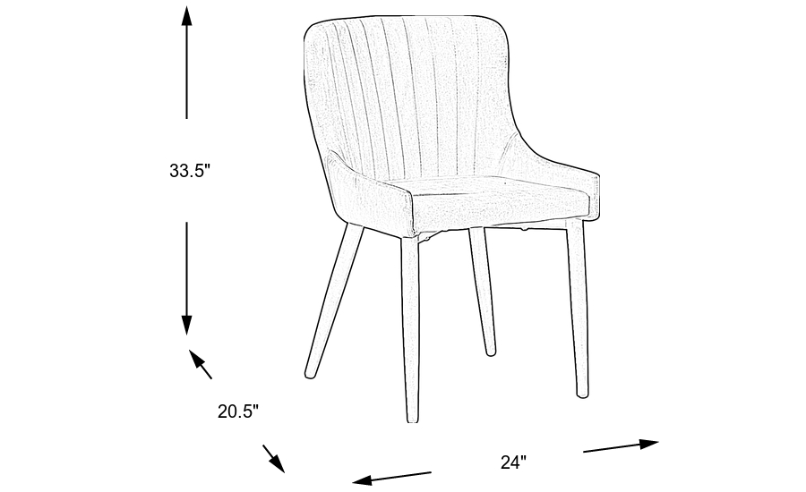 Dimension Image. Please refer to the Dimension Tab on this page for dimension details.