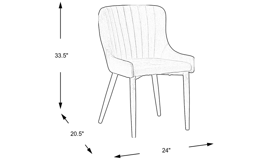 Dimension Image. Please refer to the Dimension Tab on this page for dimension details.