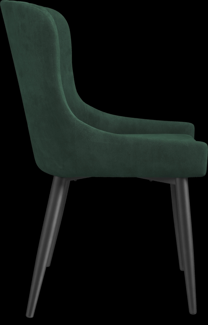 Hollybrooke Black 5 Pc Round Dining Room with Emerald Chairs - Thumbnail - Image 6