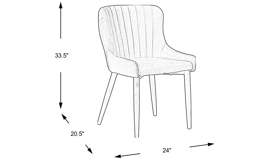 Dimension Image. Please refer to the Dimension Tab on this page for dimension details.