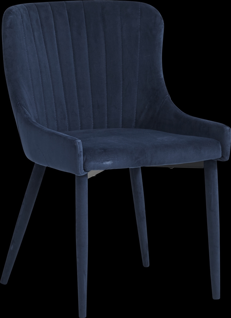 Emeric Navy Side Chair - Thumbnail - Image 1