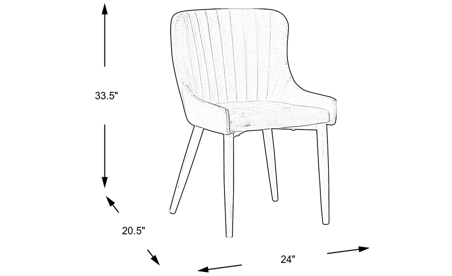 Dimension Image. Please refer to the Dimension Tab on this page for dimension details.