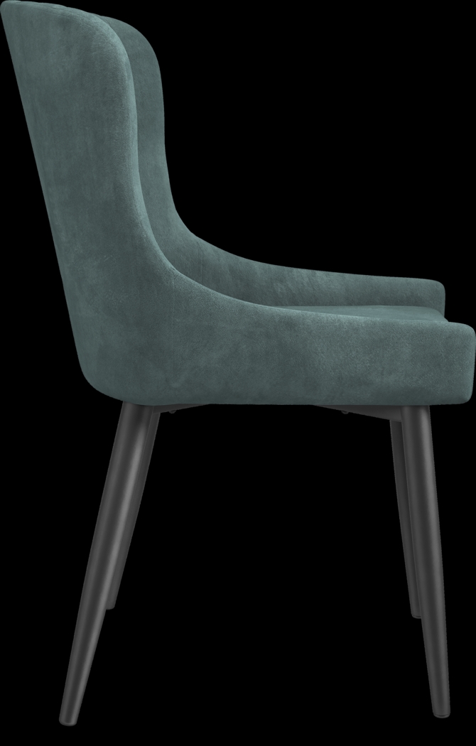 Hollybrooke Black 7 Pc Dining Room with Ink Chairs - Thumbnail - Image 6