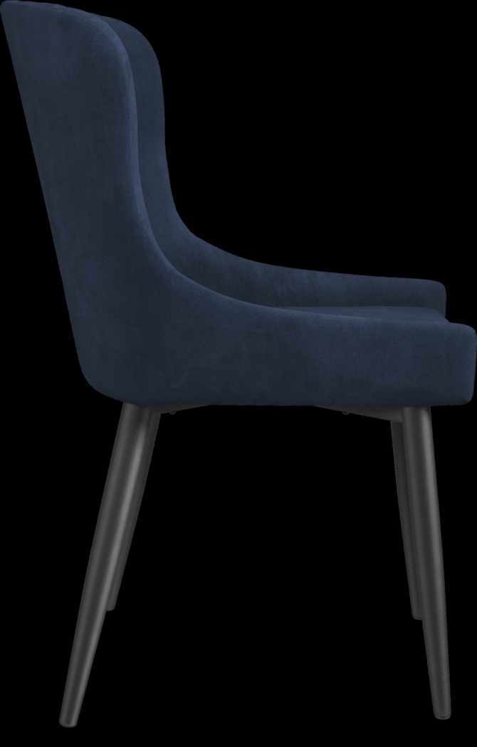 Hollybrooke Black 5 Pc Round Dining Room with Indigo Chairs - Thumbnail - Image 6