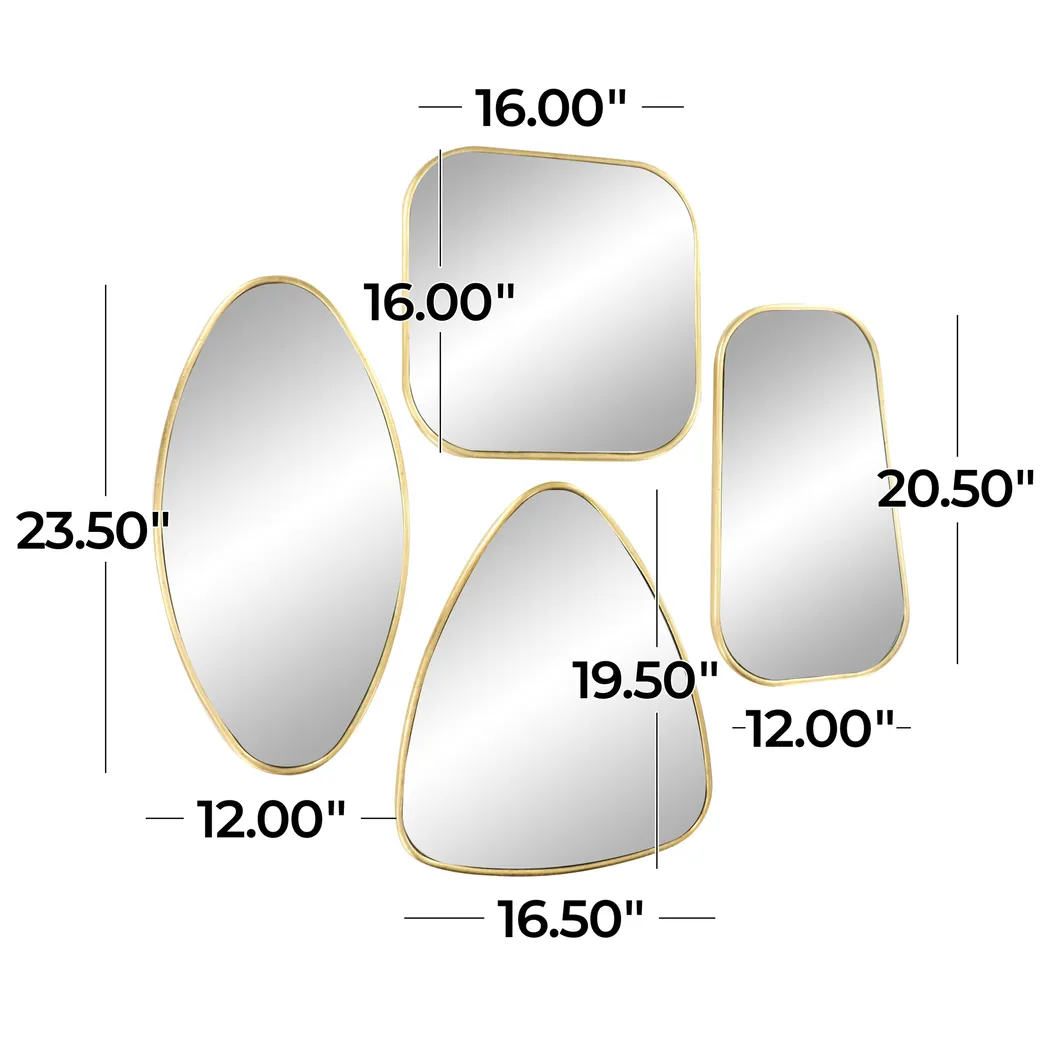 Emerys Gold Mirror, Set of 4 - Image 6