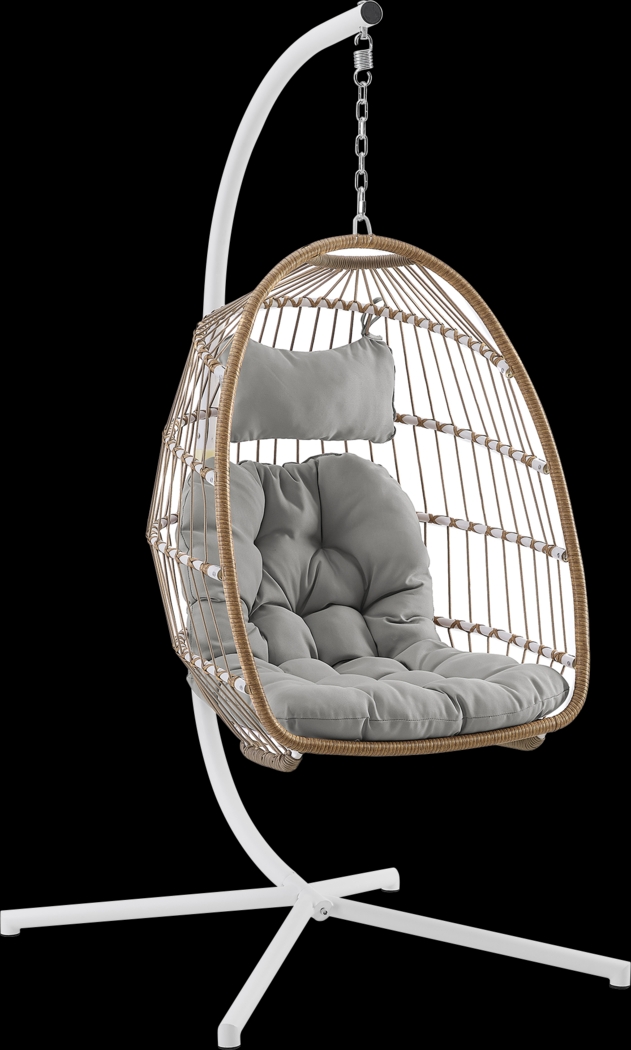 Emerywood Brown Outdoor Swinging Accent Chair - Thumbnail - Image 1