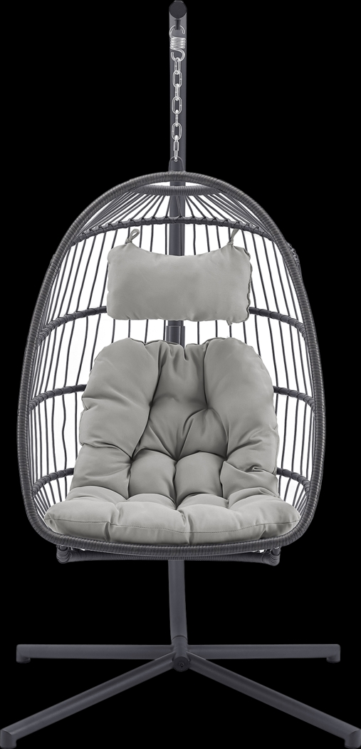 Emerywood Gray Outdoor Swinging Accent Chair - Thumbnail - Image 2