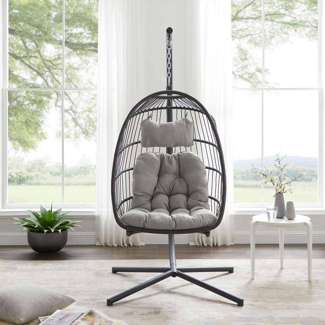 Emerywood Gray Outdoor Swinging Accent Chair - Thumbnail - Image 5