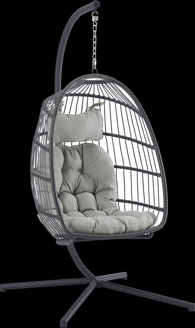 Emerywood Gray Outdoor Swinging Accent Chair - Thumbnail - Image 1