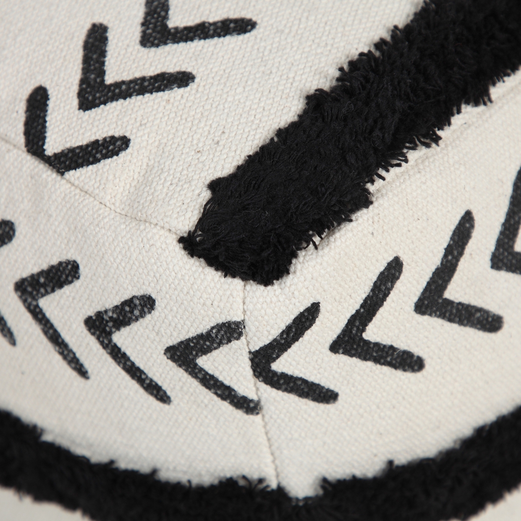 Emgen Black/White Pouf - Thumbnail - Image 4