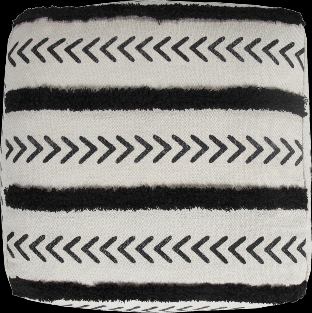 Emgen Black/White Pouf - Thumbnail - Image 5
