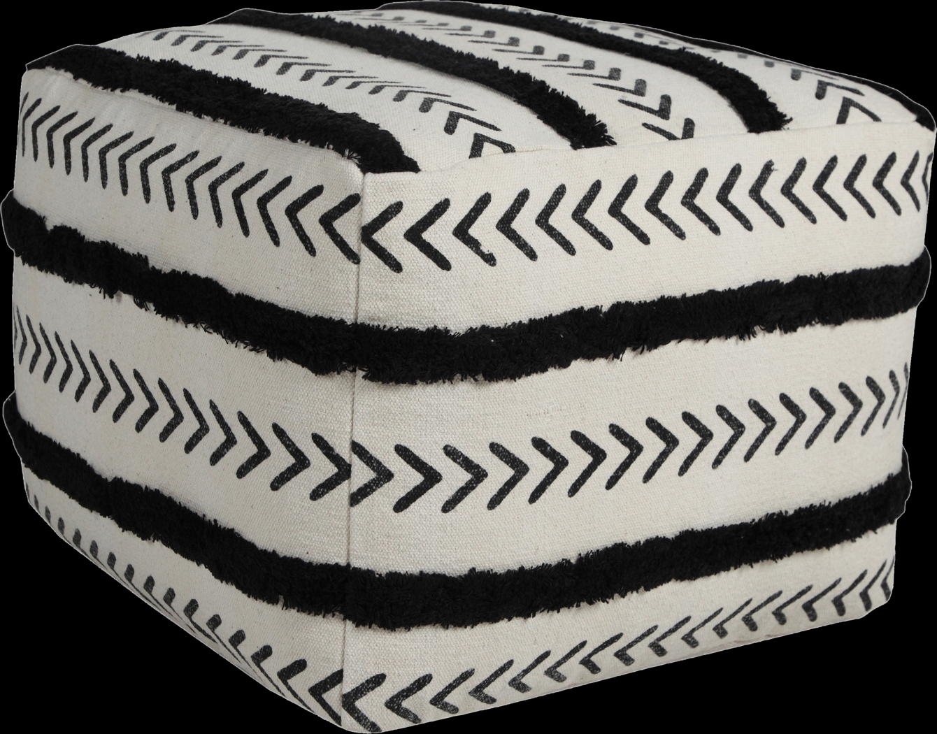 Emgen Black/White Pouf - Thumbnail - Image 6