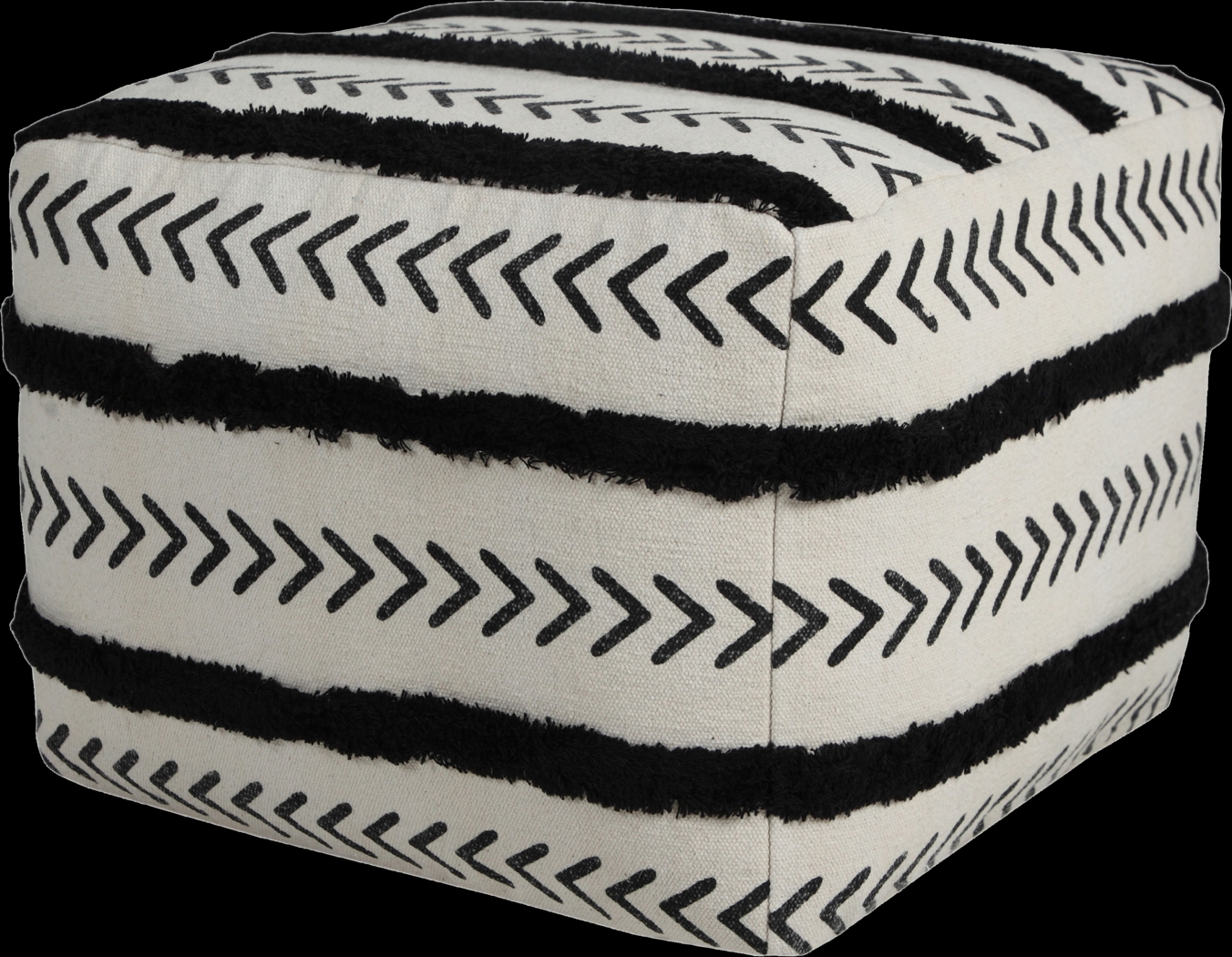 Emgen Black/White Pouf - Thumbnail - Image 7