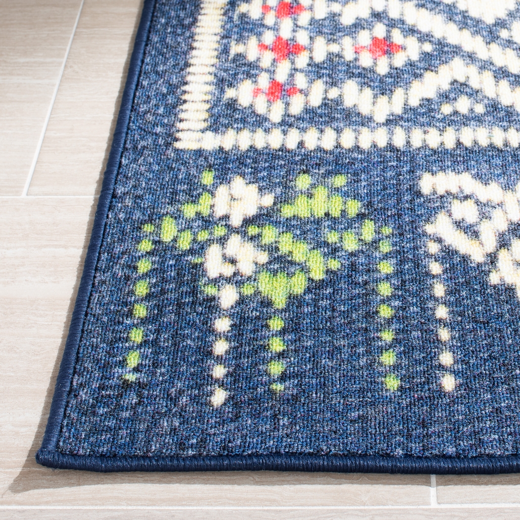 Emiku Blue/Multi 4'4 x 6' Rug - Thumbnail - Image 3