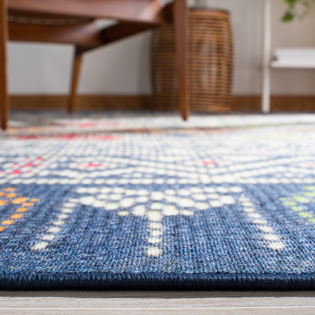 Emiku Blue/Multi 5'5 x 7'7 Rug - Thumbnail - Image 4