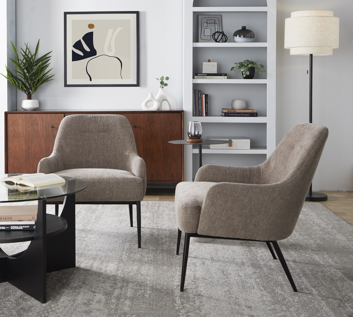 Emil Light Brown Accent Chair - Thumbnail - Image 2