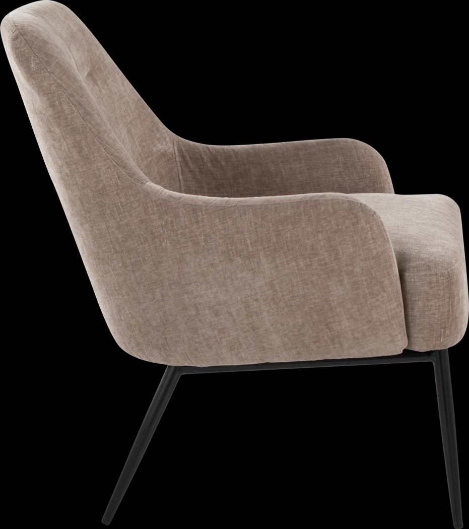 Emil Light Brown Accent Chair - Thumbnail - Image 3