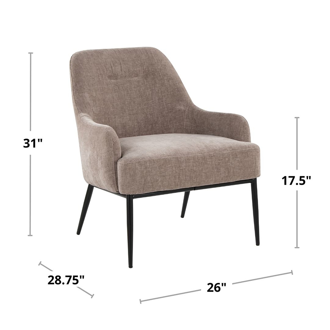 Emil Light Brown Accent Chair - Thumbnail - Image 9