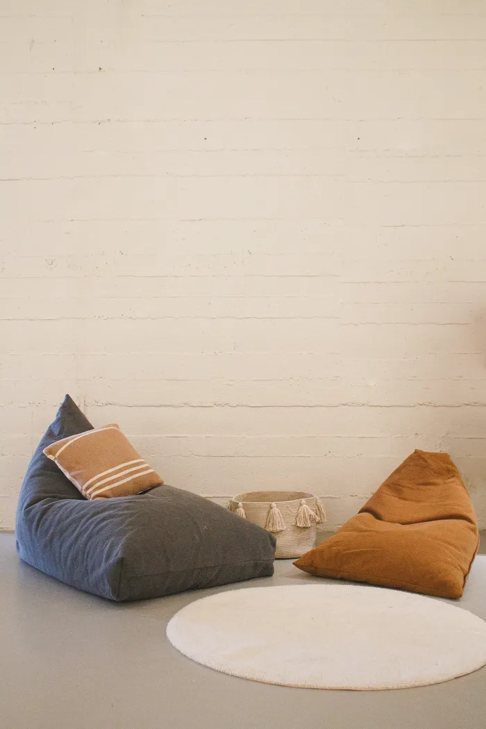 Emily Gray Bean Bag Chair - Thumbnail - Image 2