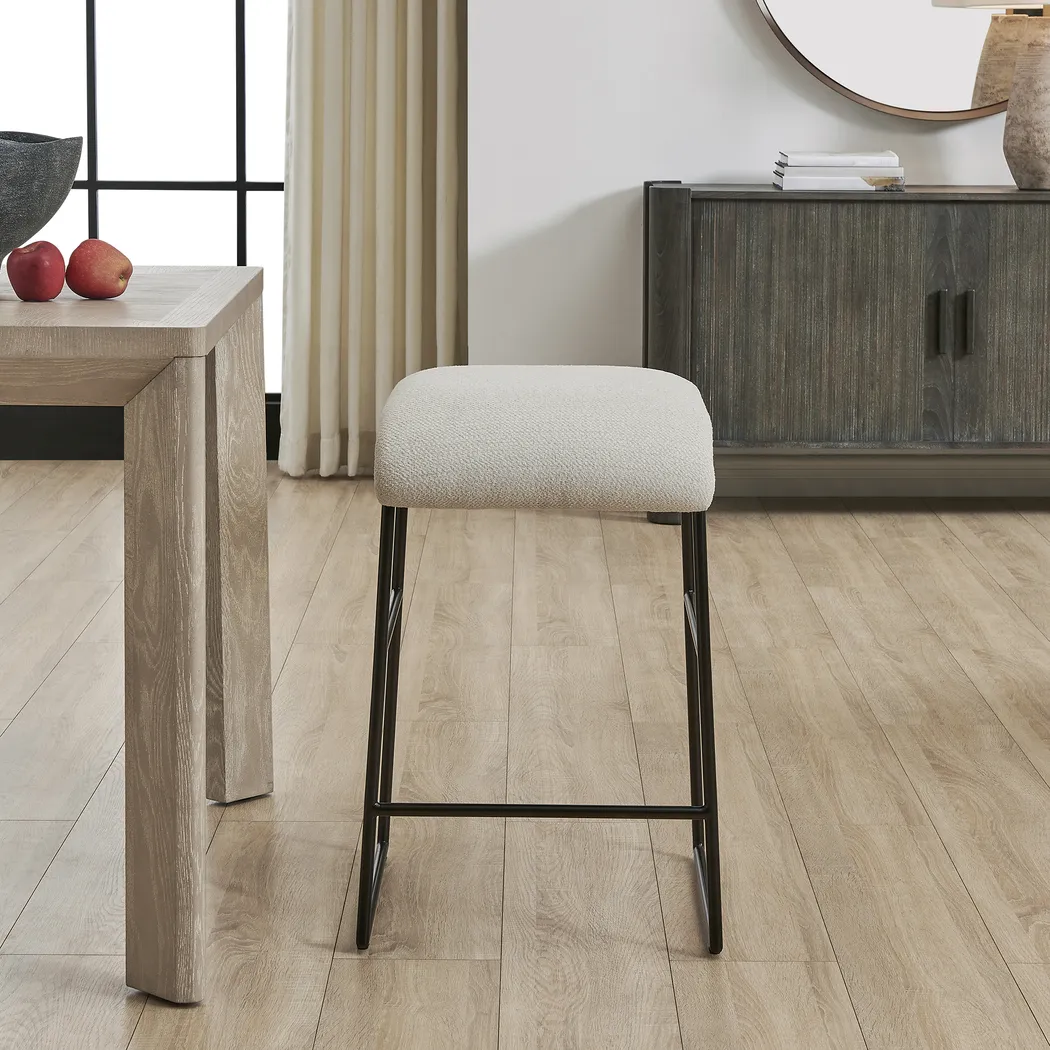 Emite White Counter Height Stool - Image 2