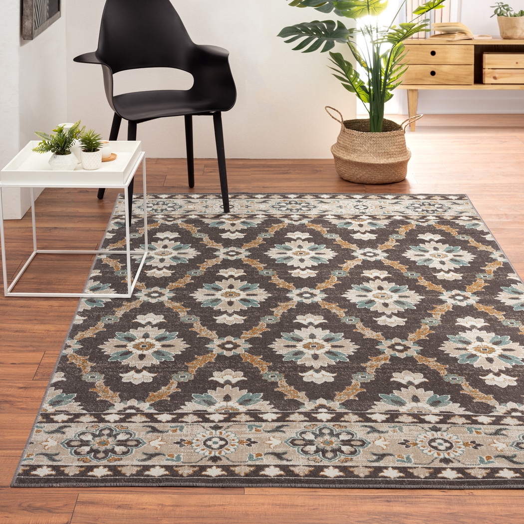 Emlodge Brown/Multi 7'9 x 9'9 Indoor/Outdoor Rug - Thumbnail - Image 3
