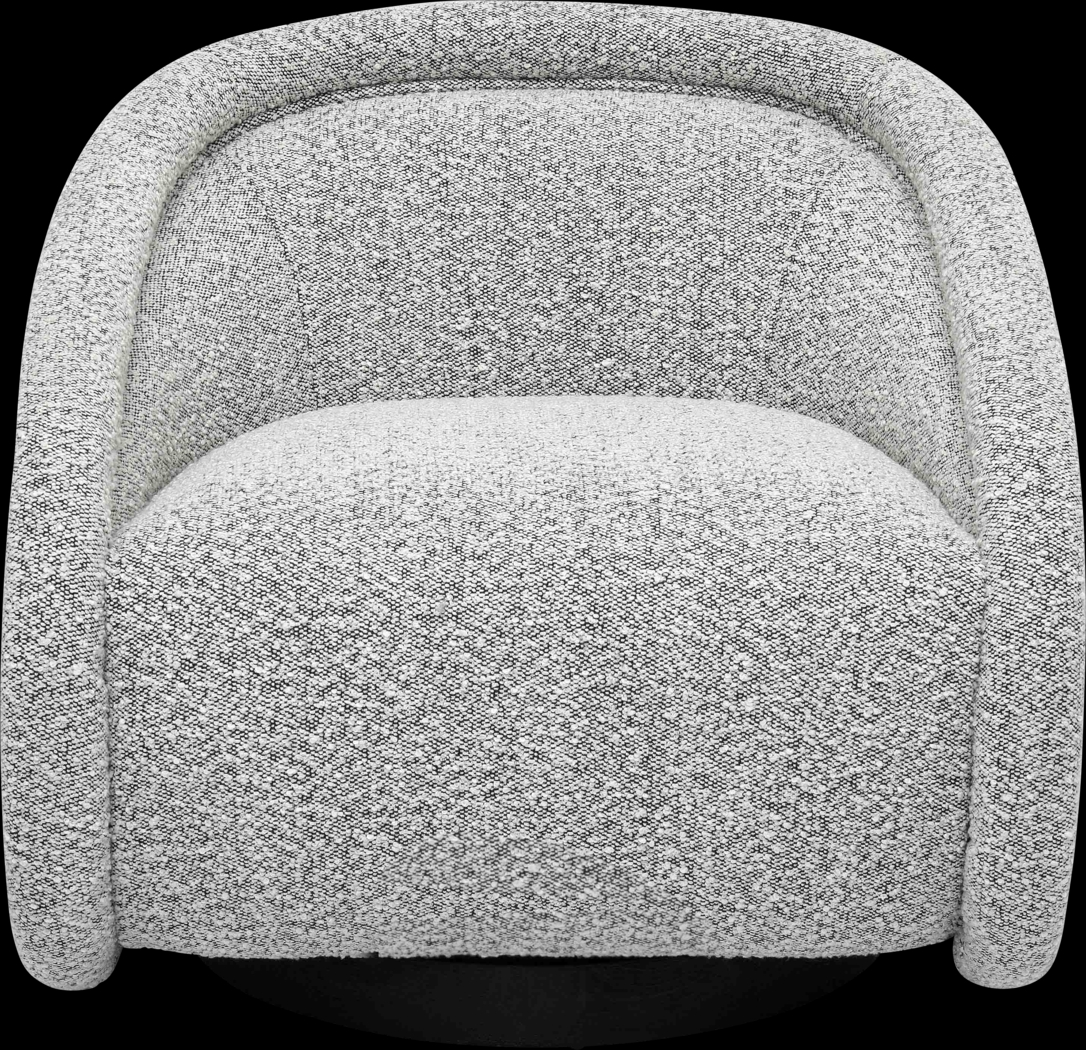 Emmamine Gray Swivel Accent Chair - Thumbnail - Image 3