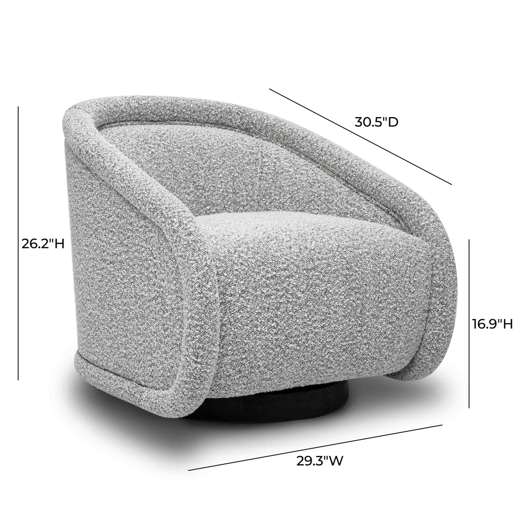 Emmamine Gray Swivel Accent Chair - Thumbnail - Image 6