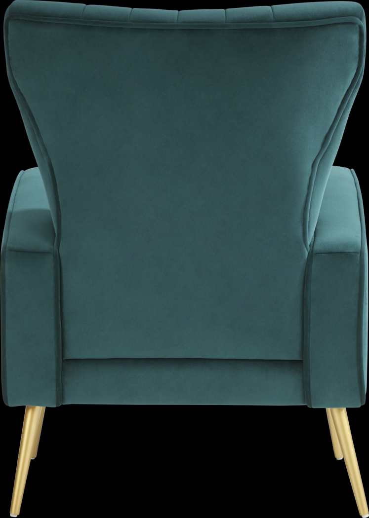 Emmanuel Teal Accent Chair - Thumbnail - Image 3