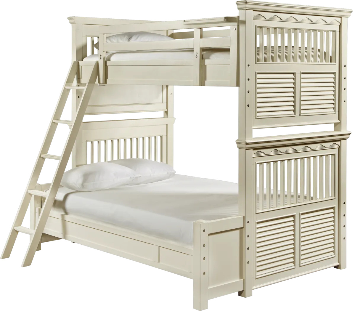Emma's Escape White Wash Twin/Full Bunk Bed - Thumbnail - Image 1