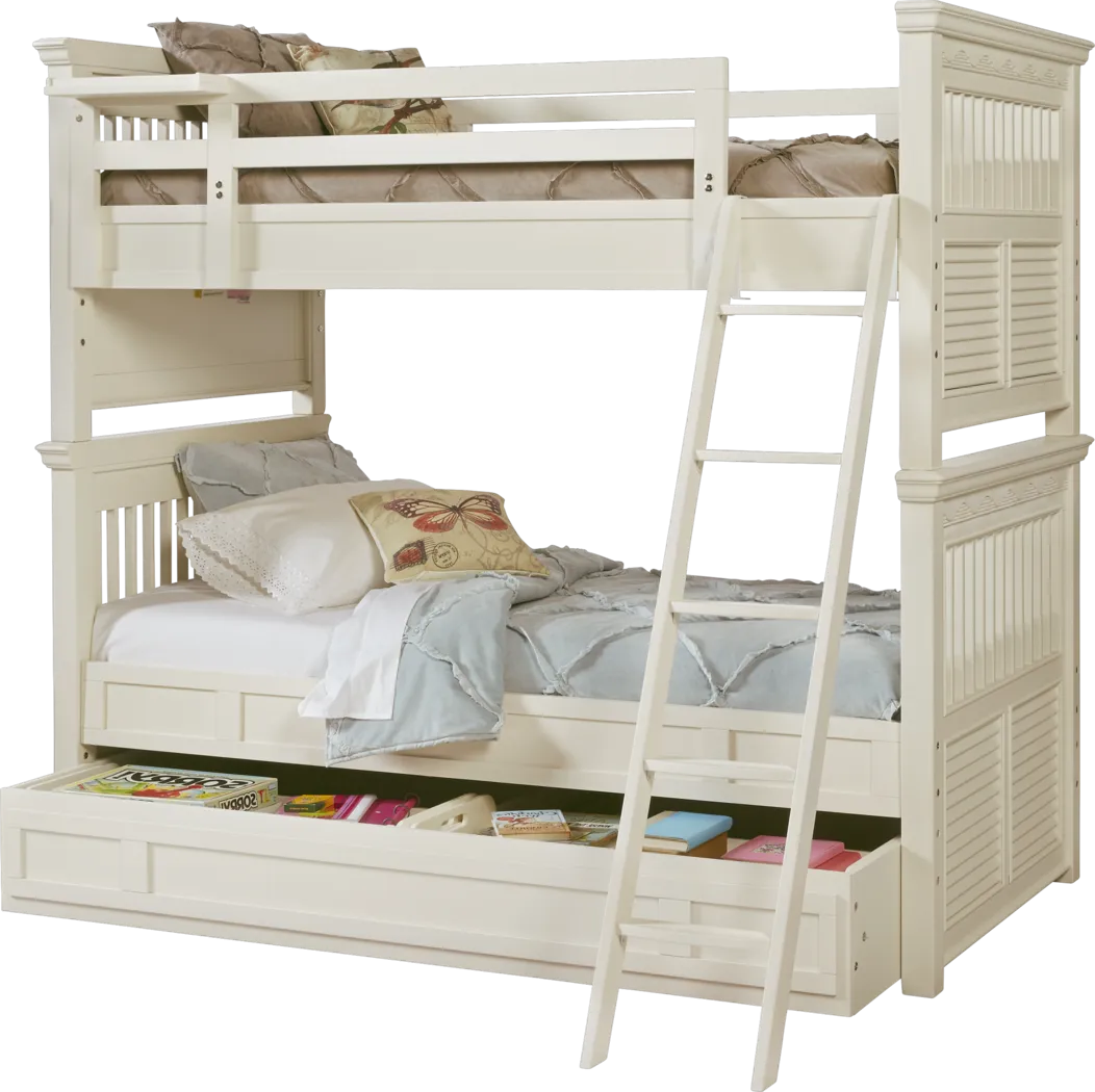 Emma's Escape White Wash Twin/Twin Bunk Bed - Thumbnail - Image 2