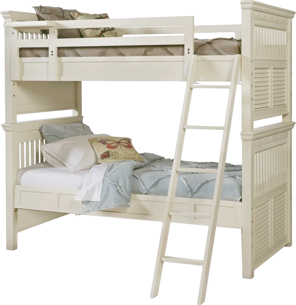 Emma's Escape White Wash Twin/Twin Bunk Bed - Thumbnail - Image 1