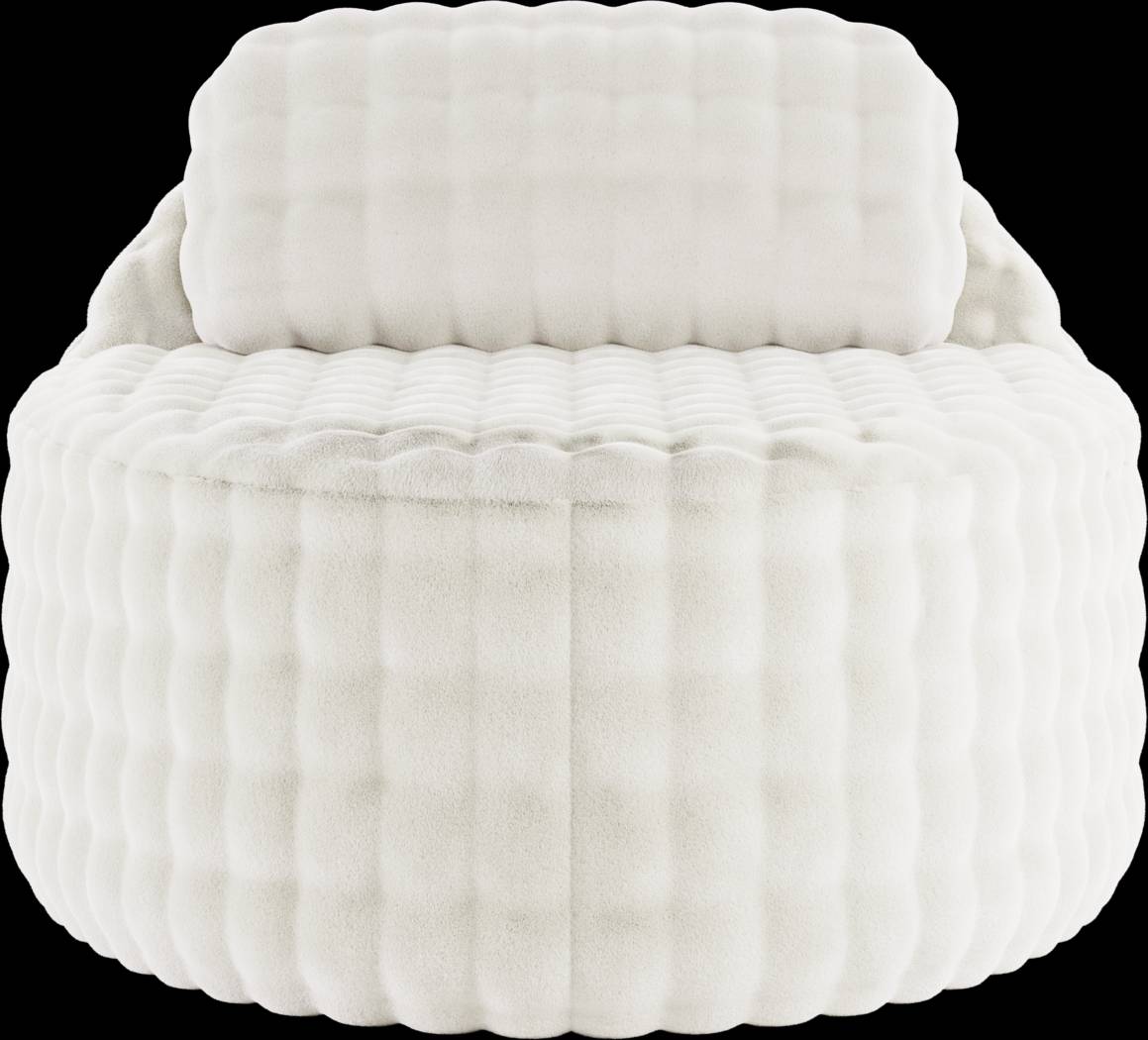 Emmeline White Accent Chaise - Thumbnail - Image 2