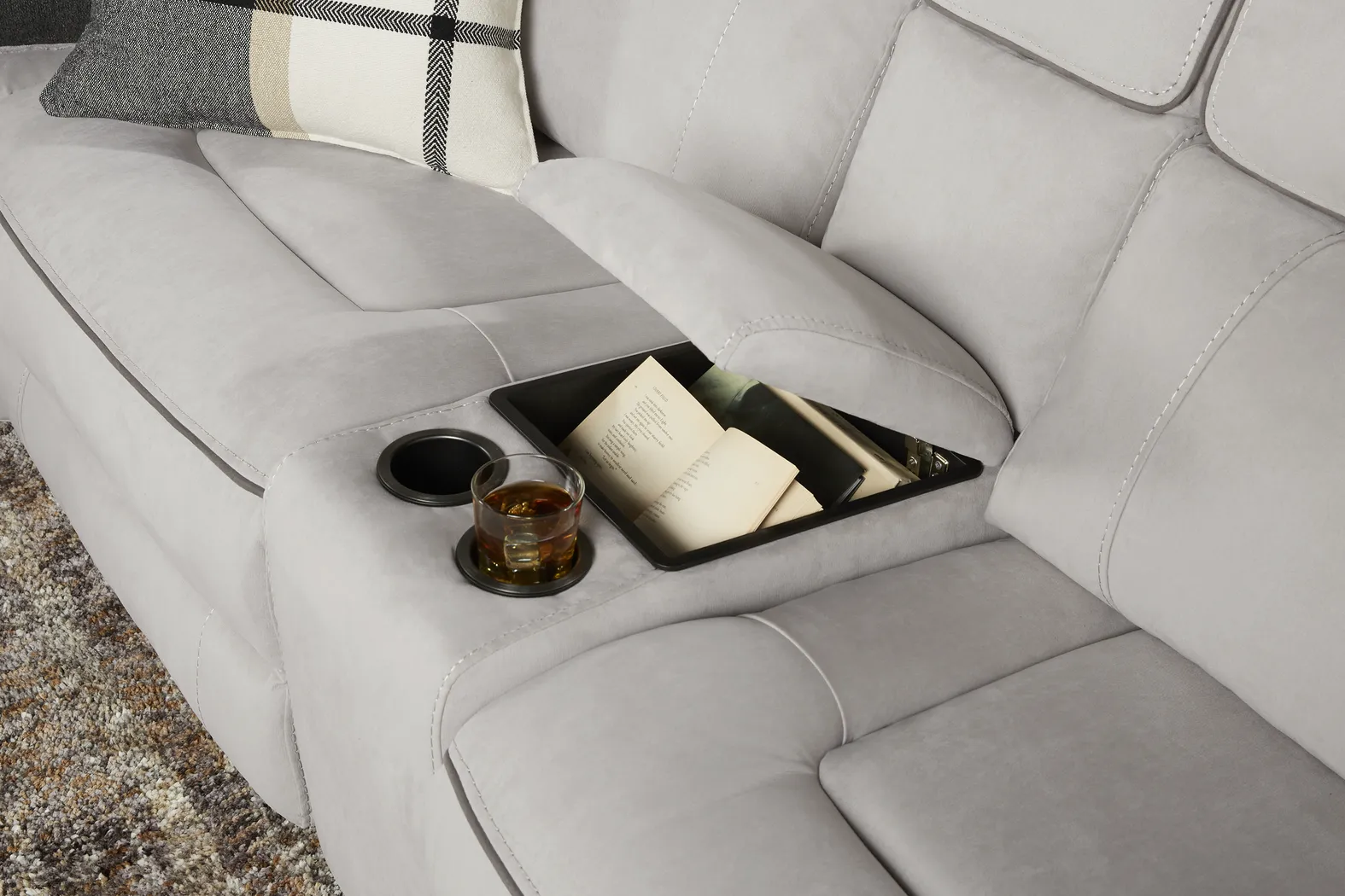 Emmett Avenue Gray 6 Pc Dual Power Reclining Sectional - Image 9