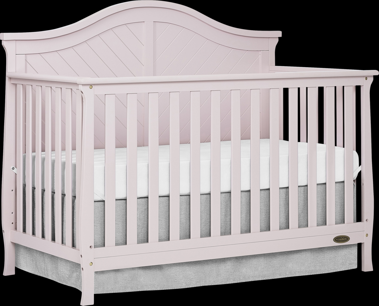 Emmiline Pink Convertible Crib - Thumbnail - Image 1