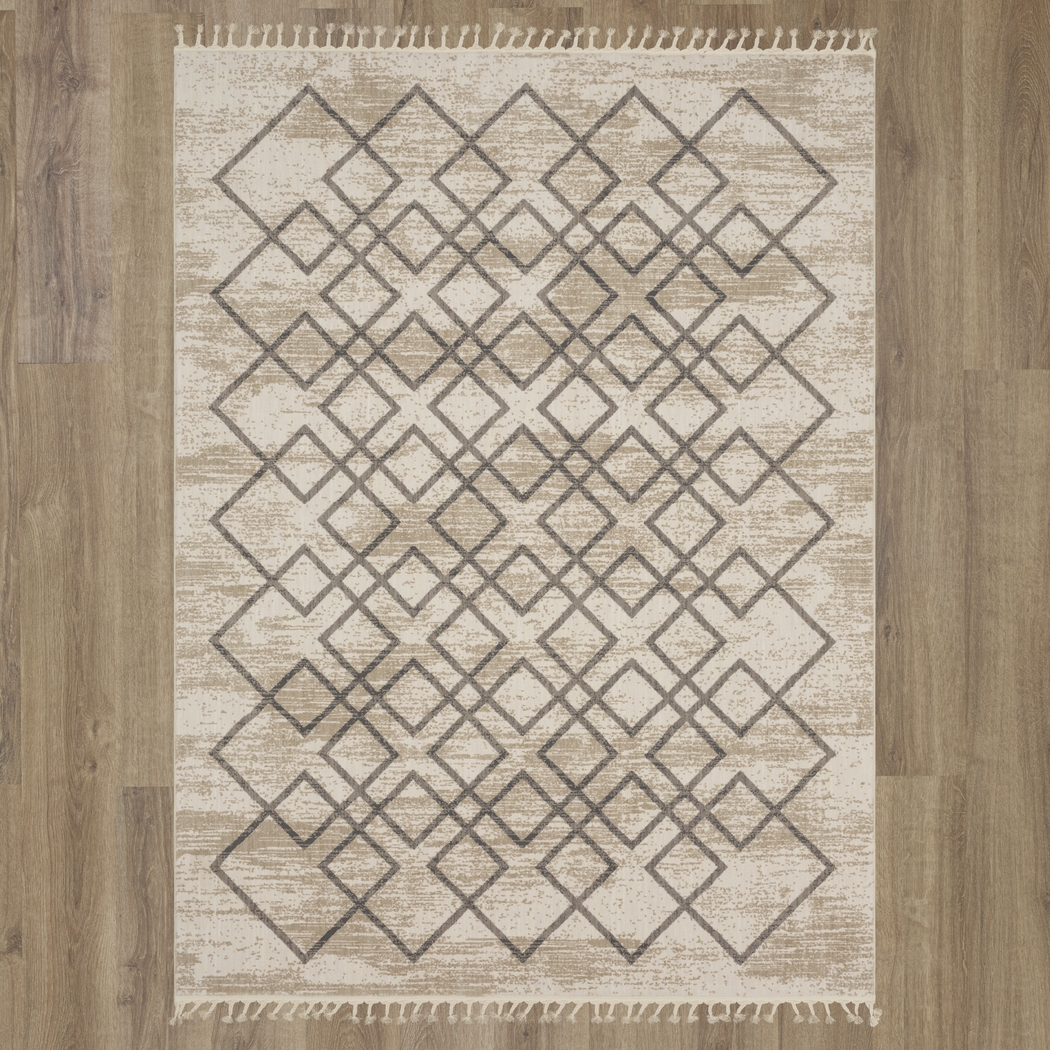 Emmis Ivory 5'3 x 7'10 Rug - Thumbnail - Image 4