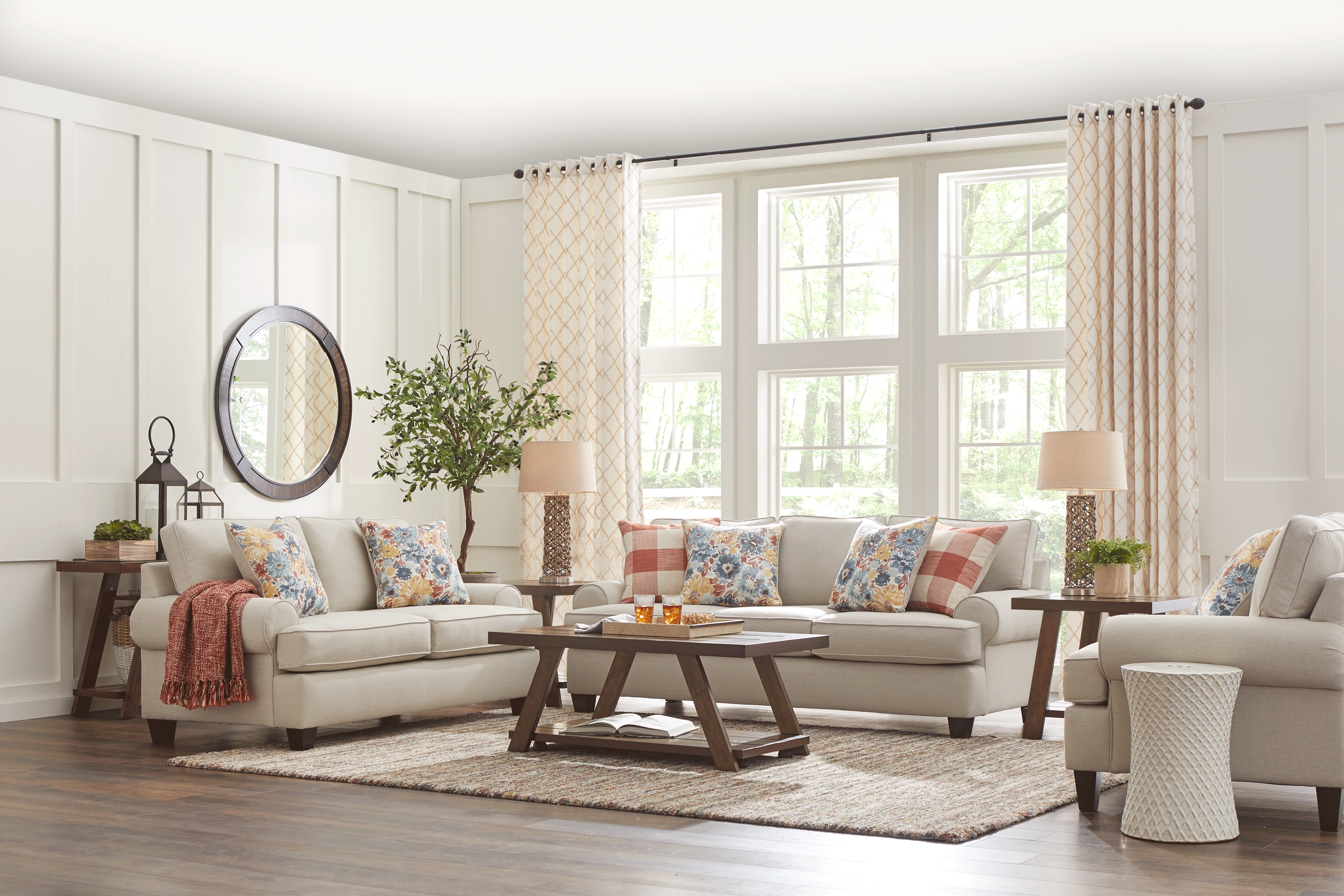 Emmitt Ridge Beige 8 Pc Living Room - Thumbnail - Image 1