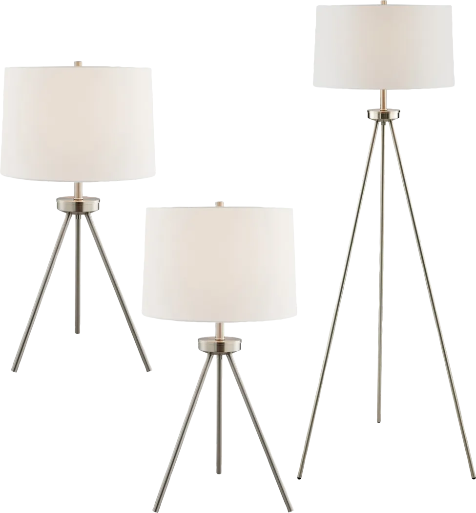Emmons Way Steel Table Lamps, Set of 3 - Thumbnail - Image 1
