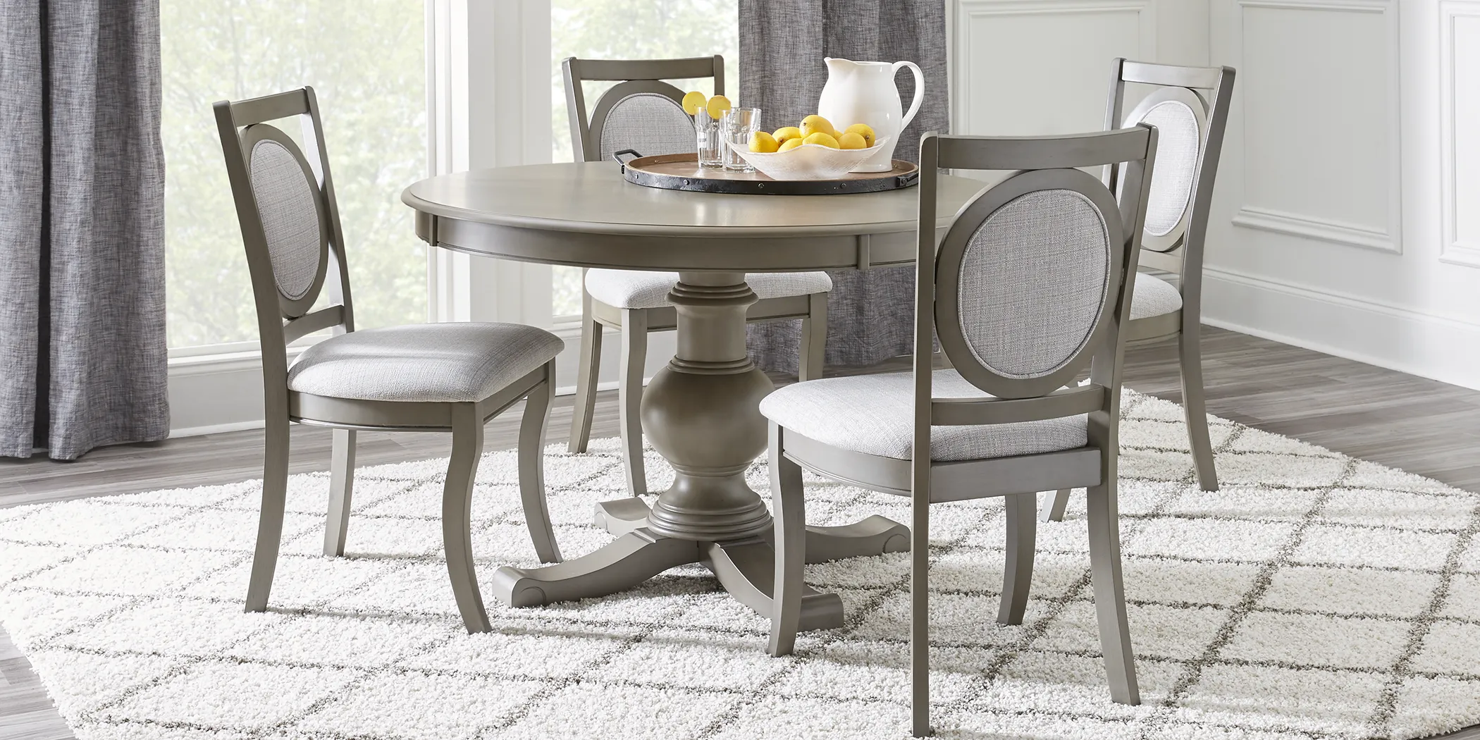 Emory Heights Gray 5 Pc Round Dining Room - Thumbnail - Image 1