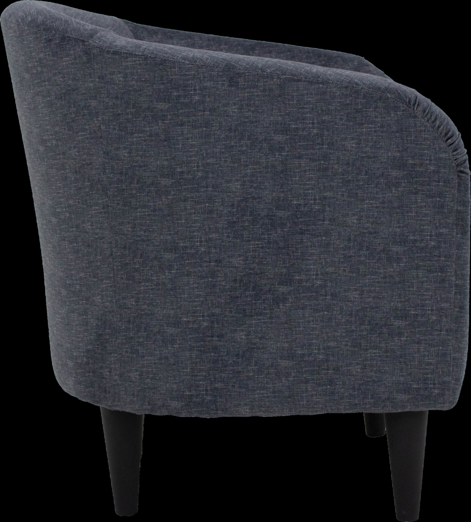 Emsabit Dark Blue Accent Chair - Thumbnail - Image 4